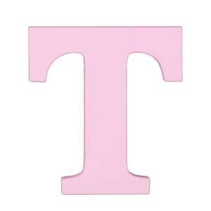  8 Inch Wall Hanging Wood Letter T Pink Baby