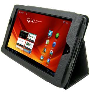 Black Leather Folio Stand Case for Acer Iconia Tab A100 NEW  