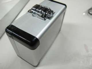 SMALL Silver Travel Jewelry Case Box Organizer Holder  
