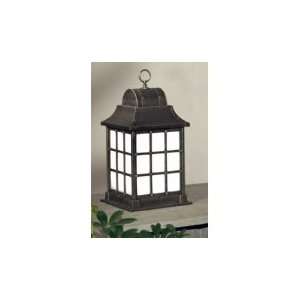   Lamp in Landscape Brown with Clear Seeded Beveled Acrylic Panels glass
