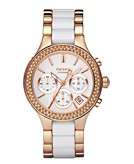  DKNY Watch Womens Chronograph Rose Gold Tone and 