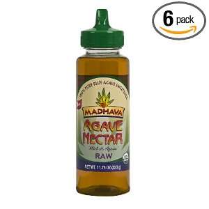 Madhava Organic Agave Nectar   Raw, 11.75 Ounce (Pack of 6)  