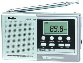 New AM/FM 11 Band Shortwave Digital Radio Receiver w/ Alarm Clock 