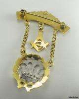 Order of Amaranth ROYAL PATRON Masonic   10k Gold PIN  