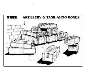 Verlinden 135 US Artillery & Tank Ammo Boxes, item #91  