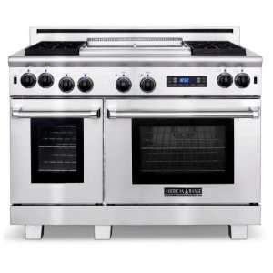   Professional Style Home Range With Small Gas Convection Oven, Large
