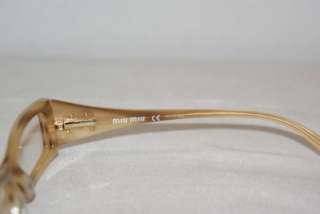 New Miu Miu Beige Cream Eyeglasses Mod. VMU 05E & Case  