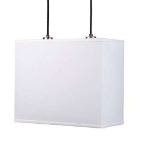   Pendant Lamp with Canopy in Brushed Nickel Shade Color Natural Linen