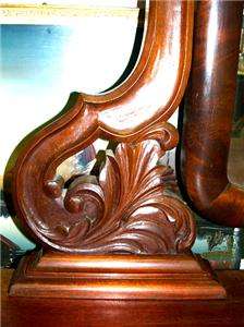 19c Victorian ROSEWOOD CHEST Dresser Vanity GLASS PULLS  