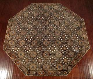 Syrian Mosaic Octagonal Mother of Pearl Side Table eoct2  