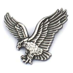  Lapel Recognition Pin   Eagle in Flight   Solid Pewter and 