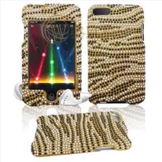 Ipod Touch 2nd 3rd Gen Gold Zebra Bling Case Cover +LCD  