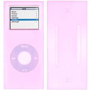 Apple iPod Nano (2nd Gen) Pink Silicone Protective Case  Players 