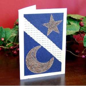  Handmade Arabic Moon and Star Eid Cards, Pack of 5 Health 