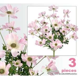  Three 23 Cosmos Artificial Flowers Silk Plants for Home 