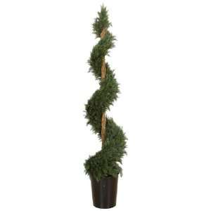   Potted Spiral Cedar Artificial Topiary Tree   Unlit