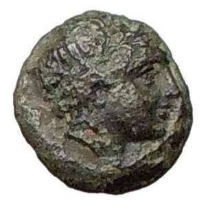 Pergamon in Asia Minor 350BC Rare Ancient Greek Coin APOLLO Bulls 