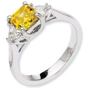  14kw Emma Grace Asscher Cultured Diamond Ring Jewelry