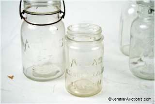 Vintage Clear Canning Jars 3 Ball & 2 Atlas NR  