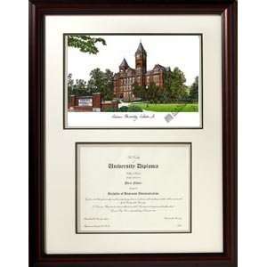  Auburn Tigers Scholar Framed Lithograph With Diploma 
