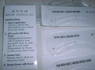 New AVON Eye Brow Shaper Stencil Kit 4 Arch Clear Shaping Template Lot 