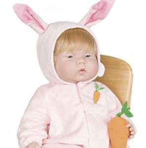  Sleepytime Bambini 22 Vinyl with Cloth Body Pink Bunny Baby Girl Doll