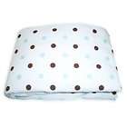 American Baby Company Portable Crib Sheet Percale, Blue Dots