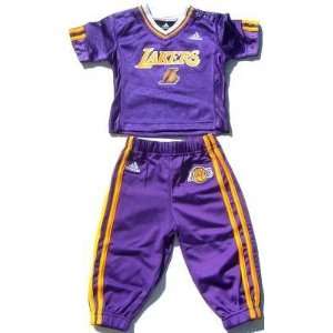  INFANT Baby Newborn Lakers 2pc Mesh Dazzle Jersey Shirt 