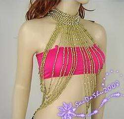 NEW】belly dance necklace long body chain GOLD / SILVER  
