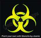 STENCIL BioHazard Caution Safety Symbol Tattoo Wall Art items in Pins 