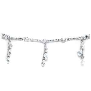    Cubic Zirconia Luminous Teardrop Dangle Belly Chain Jewelry