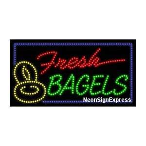  Fresh Bagels LED Sign 