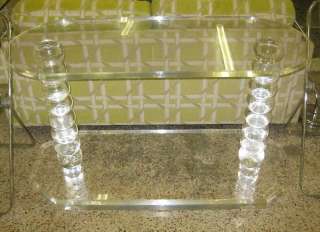 MID CENTURY Lucite Ball Hall Table, Very Modern, Recently Polished 