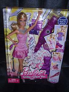 Barbie Doll Barbie loves Glitter Glam Vac gift set  