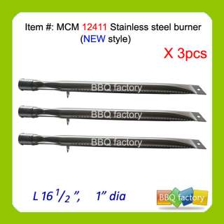 BBQ Grillware Gas Grill Part Stainless Burner 12411 3pk  