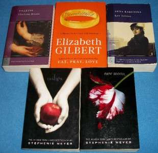 25 BESTSELLER/FICTION PB Book Lot~Stephenie Meyer~Elizabeth Gilbert 