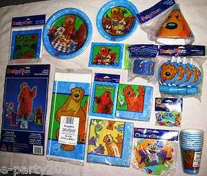 BEAR IN THE BIG BLUE HOUSE Birthday PARTY Supplies plates cups napkins 