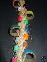 BIRD TOY,PARROT TOYS,NEW,SISAL,BEADS,SMALL,CONURE 212  