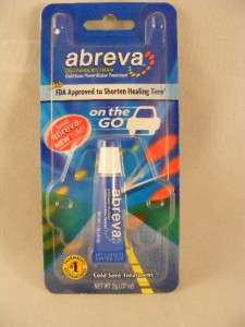 Abreva On the Go Cold Sore Fever Blister Treatment Docosanol 10% Cream 