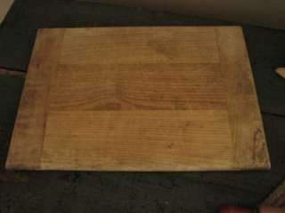 Vintage Wood Dough Board with Childs Rolling Pin & Woven Coverlet 