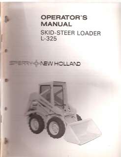 New Holland L 325 Skid Steer Loader Operators Manual  