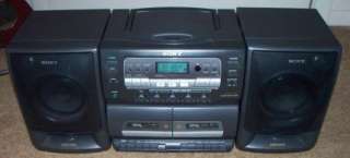 Sony CFD 577 CD Player AM/FM Radio Dual Cassette Boombox  