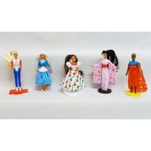  McDonalds   Barbie Dolls of the World Complete Happy Meal Set 