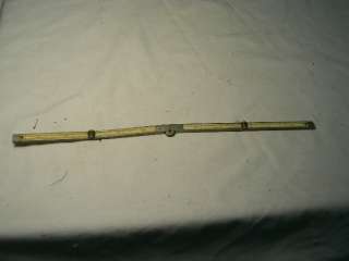 RARE ANTIQUE METAL TRIMMED BONE 12 inch FOLDING RULE  