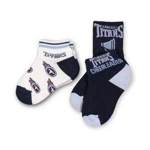  For Bare Feet Tennessee Titans Girls Socks (2 Pack 