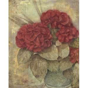  Crimson Hydrangea by Tina Chaden. Size 16 inches width by 