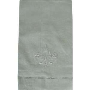  Pale Blue Monogrammed Fingertip Towel