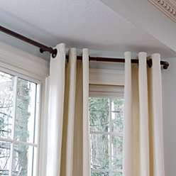  Bay Window Curtain Rod 1   Gold   Improvements