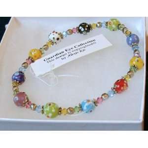   Girls 8 Alexis K Handcrafted Glass Bead Anklet 