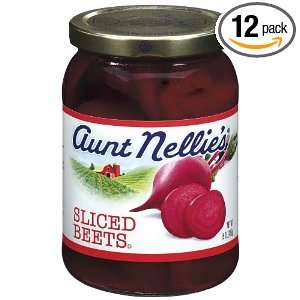 Aunt Nellies Sliced Beets, 16 Ounce Jars (Pack of 12)  